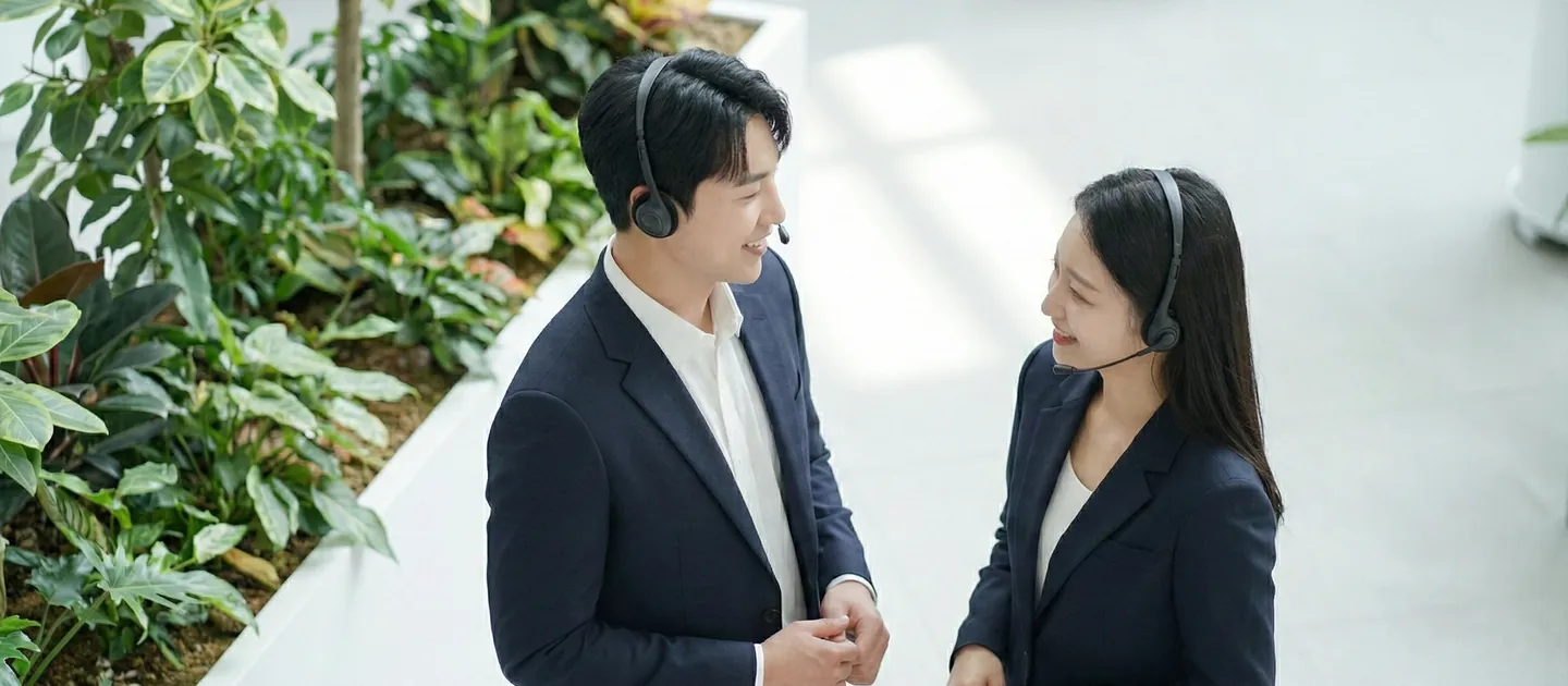 온라인 비용 기준 항목을 확인하는 장면을 담은 참고 사진